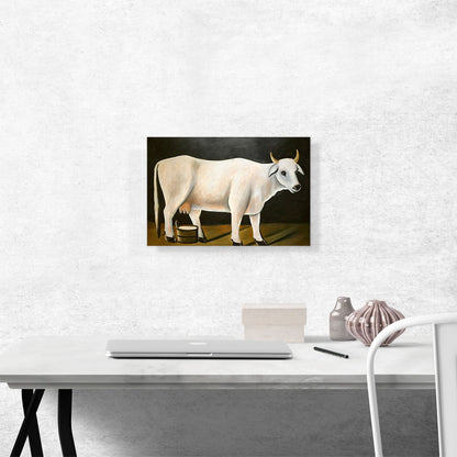 White Cow On a Black Background 1915