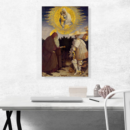 Virgin Appears To Hermits Anthony And St. George 1445