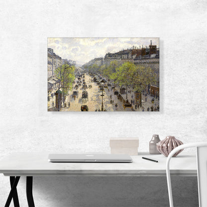 Boulevard De Montmartre Spring Morning Street View Hotel Window 1897