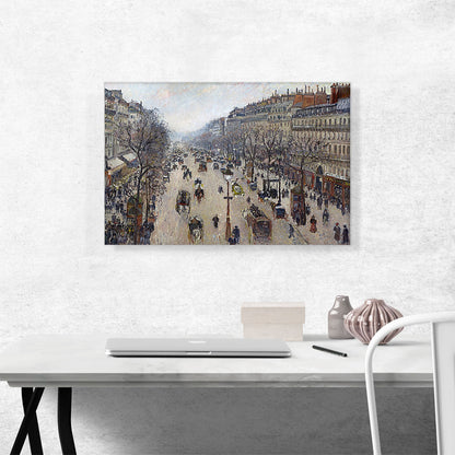 Boulevard Montmartre Morning Cloudy Weather 1897