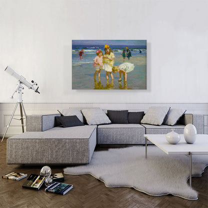 Three Girls By The Seashore
