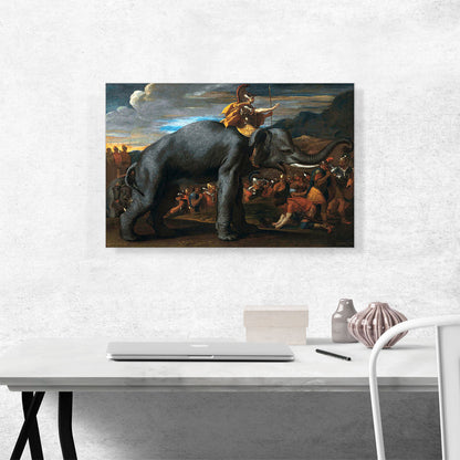 Hannibal Crossing The Alps On An Elephant