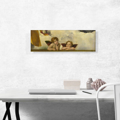 Sistine Madonna - Two Angels Detail - Panoramic 1513