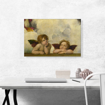 Sistine Madonna - Two Angels Detail - Rectangular 1513