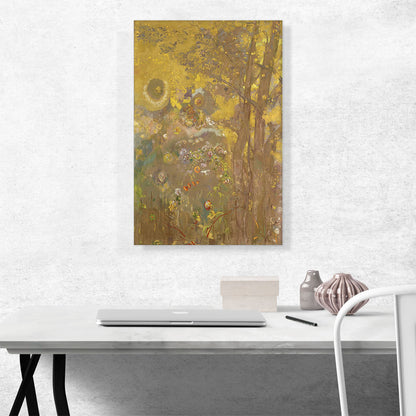 Trees on a Yellow Background