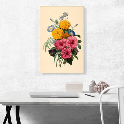Pink Yellow And Blue Flowers