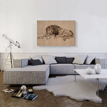 A Lion Lying Down 1650