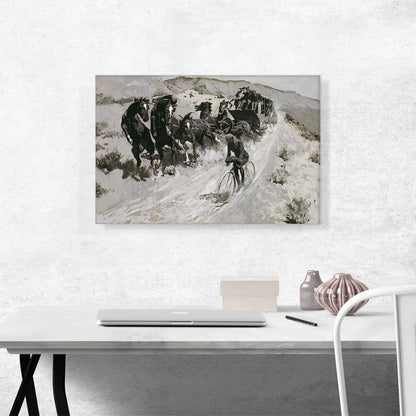 Right Of Road A Hazardous Encounter On Rocky Mountain Trail 1900