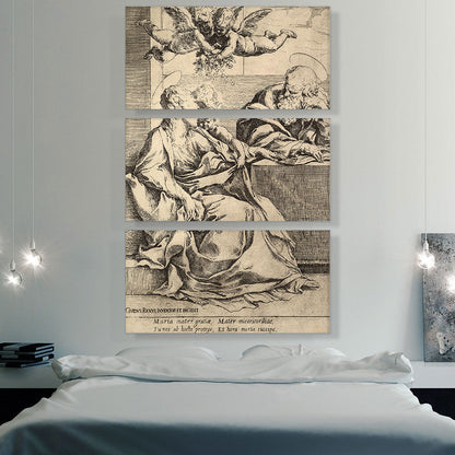 Holy Family With Two Angels