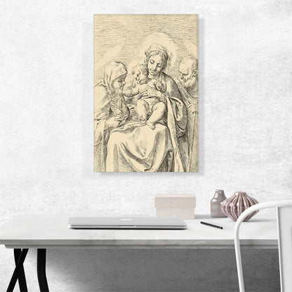 The Holy Family With Saint Clare