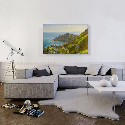 Coastline With Grassy Slope