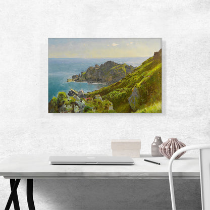 Coastline With Grassy Slope