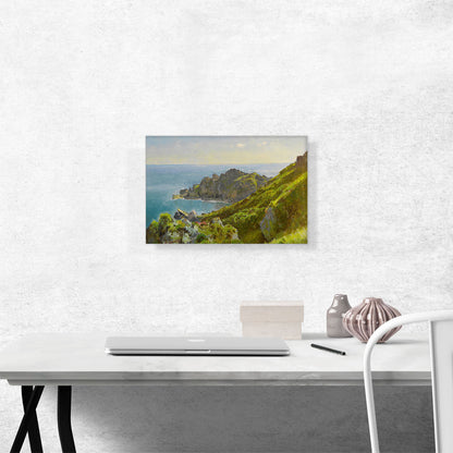 Coastline With Grassy Slope