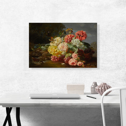 Still Life With Roses And Poppies