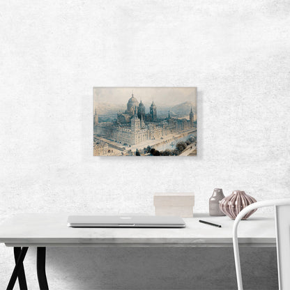 The Palace Of The Escorial Near Madrid Spain 1836