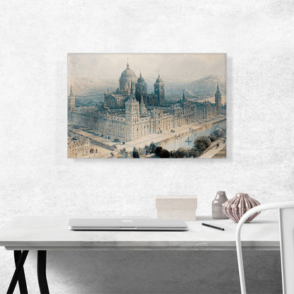 The Palace Of The Escorial Near Madrid Spain 1836