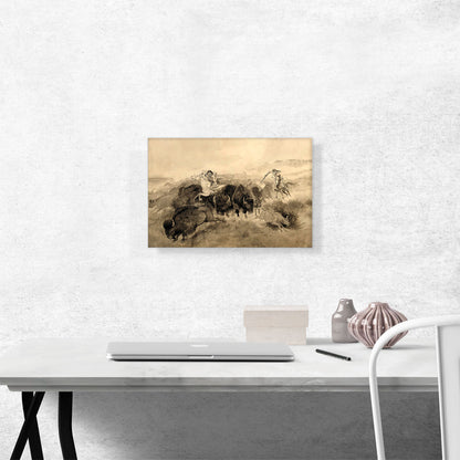 Indian Buffalo Hunt 1894