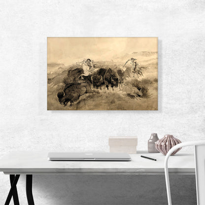 Indian Buffalo Hunt 1894
