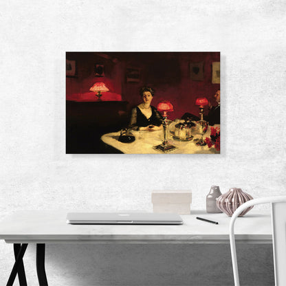 A Dinner Table At Night 1884