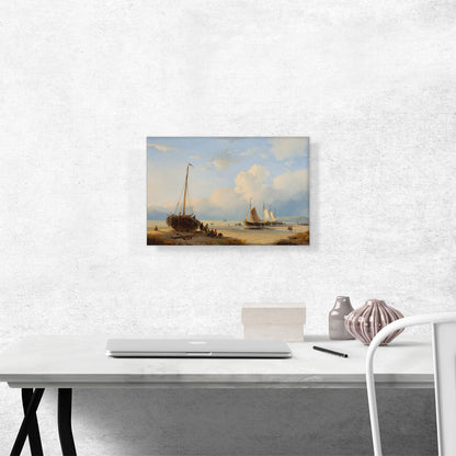 Fisherfolk With Beached Vessels 1845