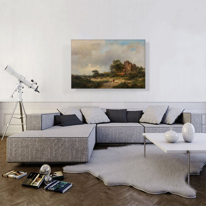 Landscape With The Ruins Of Brederode Castle In Santpoort