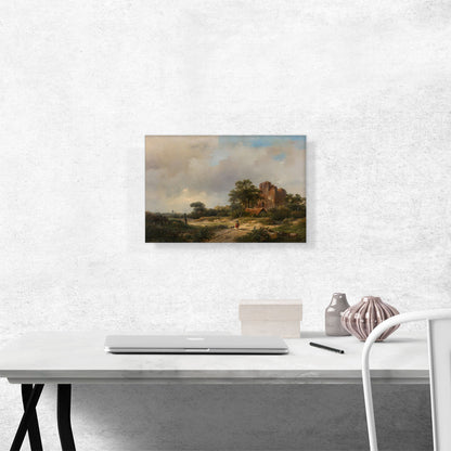 Landscape With The Ruins Of Brederode Castle In Santpoort