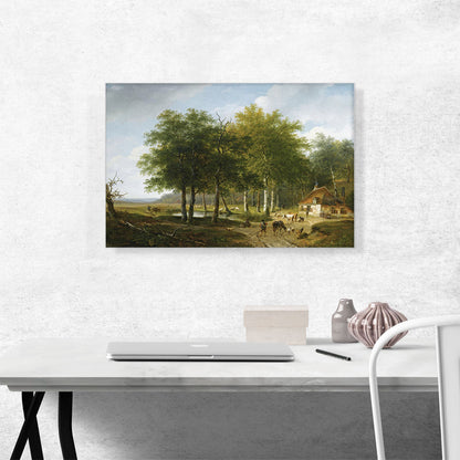 A Herd With Cattle In a Summer Landscape