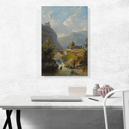 Two Figures Conversing In a Mountainous Landscape 1844