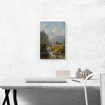 Two Figures Conversing In a Mountainous Landscape 1844