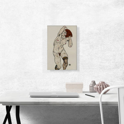 Female Nude with Black Stockings 1917