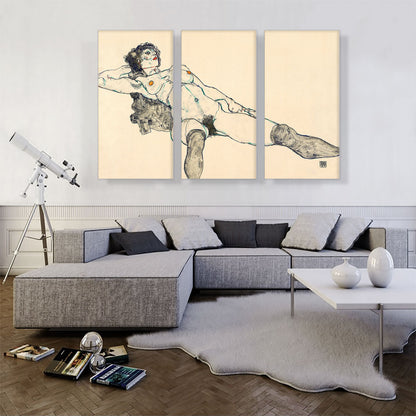 Reclining Female Nude with Legs Spread Apart 1914