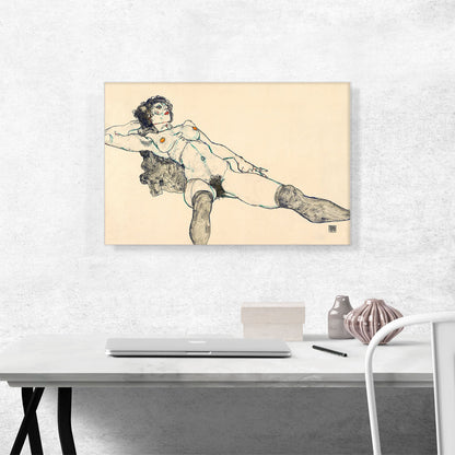 Reclining Female Nude with Legs Spread Apart 1914