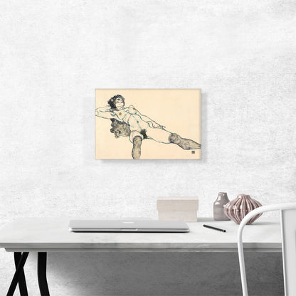 Reclining Female Nude with Legs Spread Apart 1914