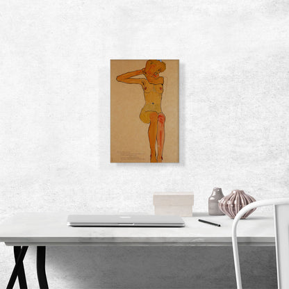 Seated Female Nude with Raised Right Arm 1910