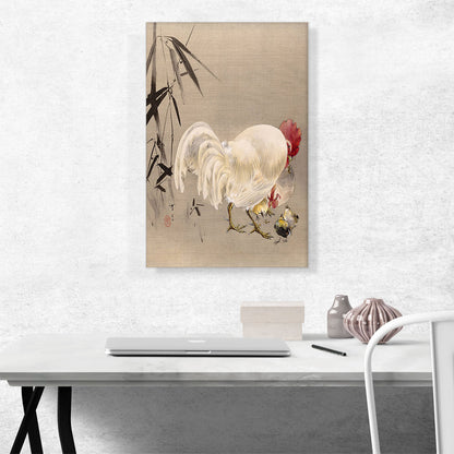 Rooster And Hen With Chicks 1887