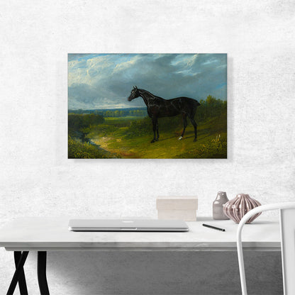 Black Hunter in a Landscape