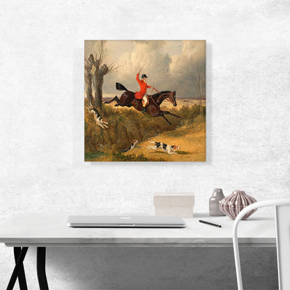 Foxhunting Clearing a Ditch