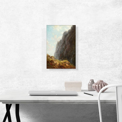 Mountain And Milkmaid Along a Winding Stone Path