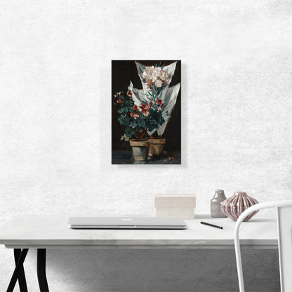 Still Life With Potted Geraniums