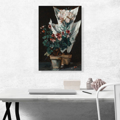 Still Life With Potted Geraniums