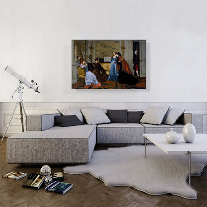 Elegant Figures In a Salon