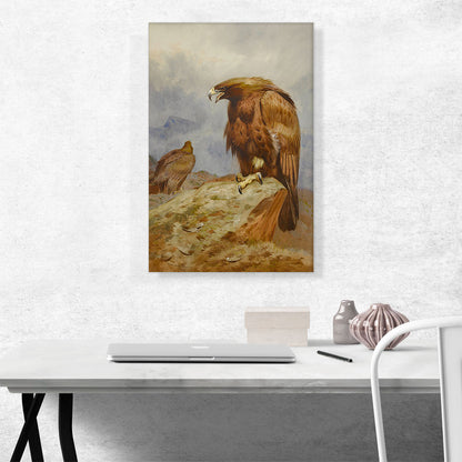 Pair Of Golden Eagles 1899