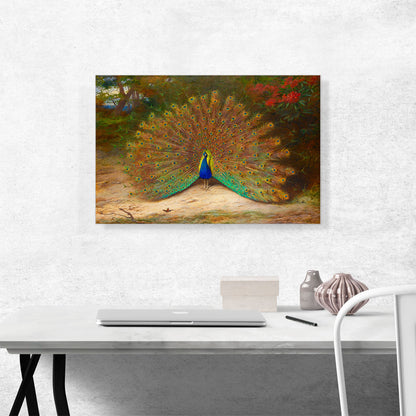 Peacock And Peacock Butterfly 1917