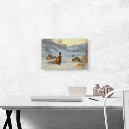 Pheasants In Winter 1909