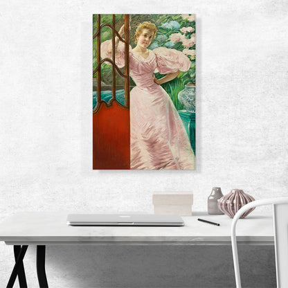 Portrait Of a Young Woman In a Conservatory 1895