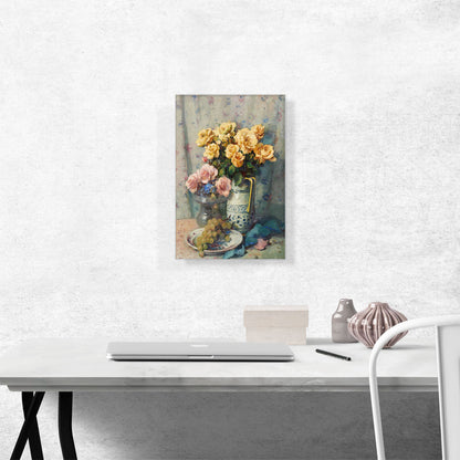 Still Life With Roses And Grapes