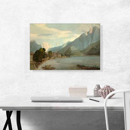 A View Of Domaso On Lake Como 1781