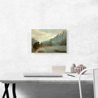 A View Of Domaso On Lake Como 1781