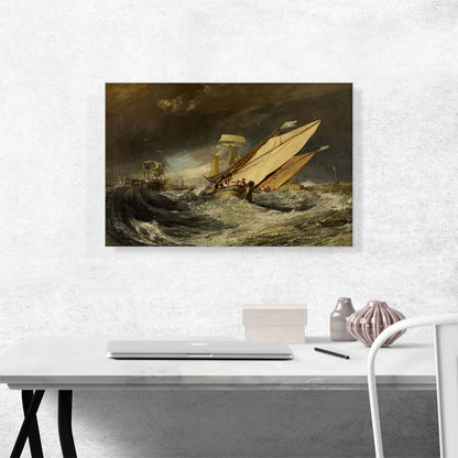 Fishing Boats Entering Calais Harbor 1803
