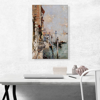 Venice View From a Canal Over The Grand Canal To Church Of San Giorgio 1902